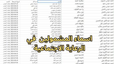 عرض pdf كشوفات اسماء المشمولين في الوجبة الاخيرة 2023 الرعاية الاجتماعية بالعراق