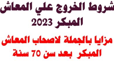 شروط الخروج إلى المعاش المبكر للقطاع العام