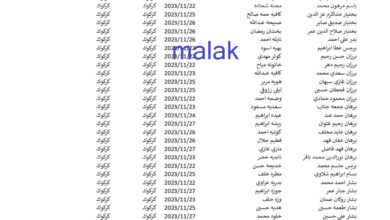 كشوفات pdf اسماء ملحق الوجبة السادسة 2023