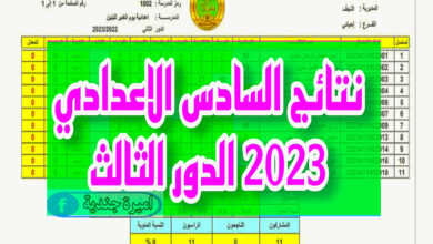 نتائج السادس الاعدادي 2023 الدور الثالث