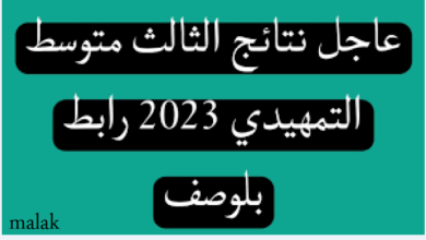 نتائج الثالث المتوسط 2023 الدور الثالث