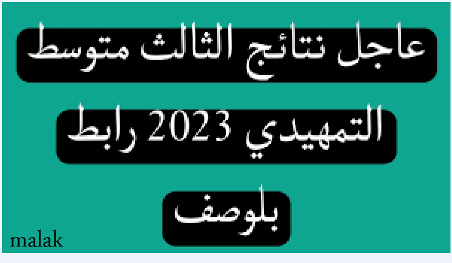 نتائج الثالث المتوسط 2023 الدور الثالث