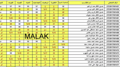 PDF نتائج السادس الاعدادي الدور الثالث 2023