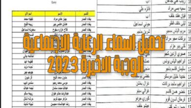 تحميل اسماء الرعاية الاجتماعية الوجبة الاخيرة 