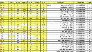 نتائج الثالث المتوسط الدور الثالث 2023