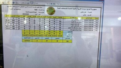 نتائج السادس اعدادي pdf