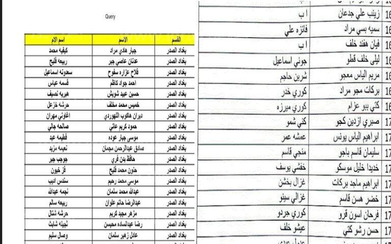 اسماء المشمولين بالرعاية الاجتماعية 2023 الوجبة الجديدة