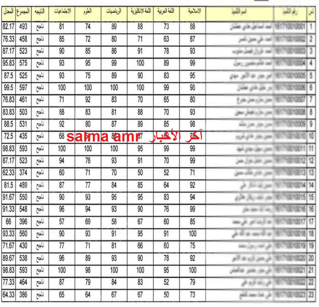 رابط نتائج السادس الإعدادي الدور الثالث 2023