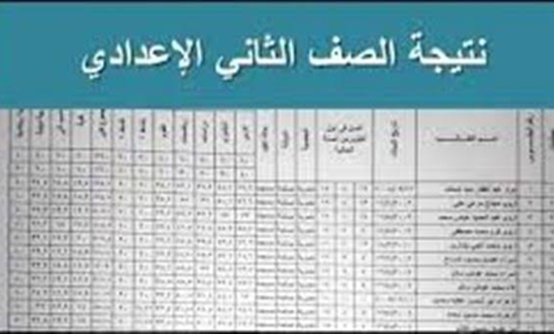 نتيجة الصف الثاني الإعدادي بالاسم ورقم الجلوس