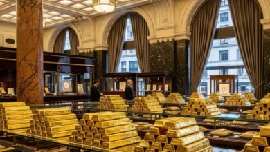 أسعار سبائك الذهب SJC وخواتم الذهب عيار 9999 والأوقية العالمية تتغير اليوم