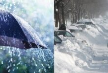 تساقط أمطار غزيرة وثلوج بكميات كبيرة على عدة ولايات في ظل موجة برد شديدة