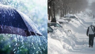 تساقط أمطار غزيرة وثلوج بكميات كبيرة على عدة ولايات في ظل موجة برد شديدة