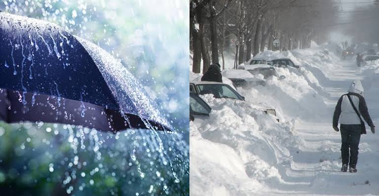 تساقط أمطار غزيرة وثلوج بكميات كبيرة على عدة ولايات في ظل موجة برد شديدة