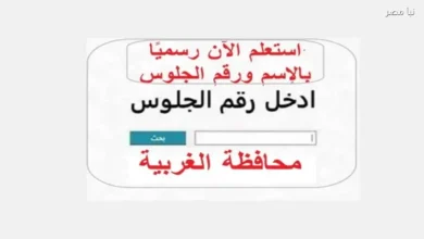محافظ الغربية يعتمد نتيجة الشهادة الإعدادية للعام 2026 ويعلن نسب النجاح على بوابة التعليم الأساسي