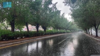 استمرارية هطول الأمطار تؤثر على 7 مناطق رئيسية