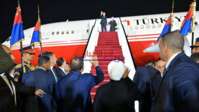 السيدة انتصار السيسي تنشر صورا تجمعها مع الرئيس السيسي خلال توديع ضيوف مصر من أردوغان وقرينته