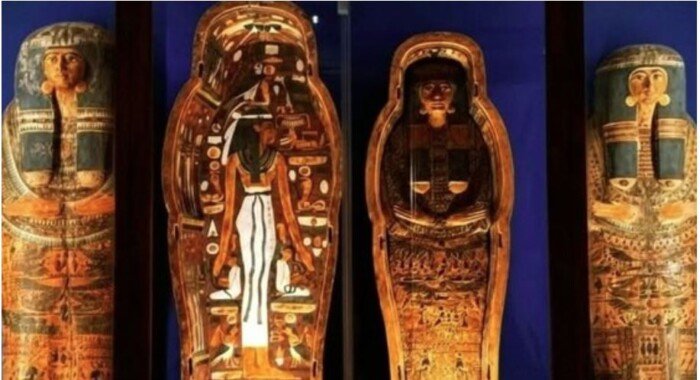 المتحف المصري بالتحرير يعرض أحد أندر وأجمل التوابيت التي تجسد مغنية الآلهة
