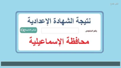 الموقع الرسمي يتيح استعلام نتيجة الشهادة الإعدادية بمحافظة الإسماعيلية لعام 2026 باسم الطالب بسهولة الآن