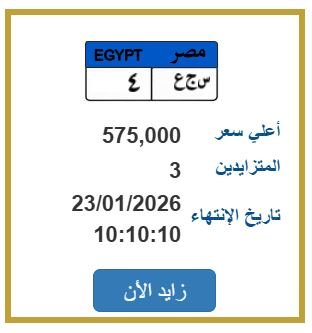 تجاوزت نصف مليون جنيه في مزايدة نارية على لوحة سيارة مميزة