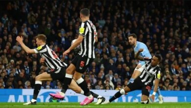 تشكيله الرسميه لمباراة مانشستر سيتي ضد نيوكاسل في كأس الرابطة الإنجليزية