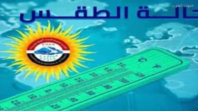 توقعات موجة أمطار ورياح في مناطق متفرقة مع درجات حرارة متقلبة