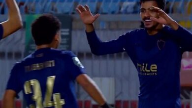 حسام عبد المجيد يُسجل هدف الزمالك الأول أمام المصري في الأسبوع