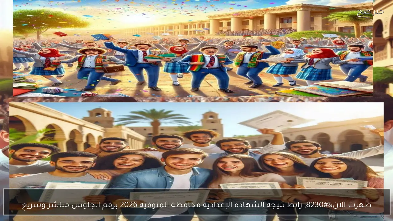 رابط نتائج الشهادة الإعدادية لمحافظة المنوفية 2026: استعلم بسرعة وسهولة باستخدام رقم الجلوس