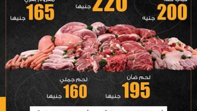 سعر كيلو اللحمة في كفر الشيخ يواصل الاستقرار وفق تحديثات أسعار اللحوم ليوم الإثنين 2 فبراير 2026
