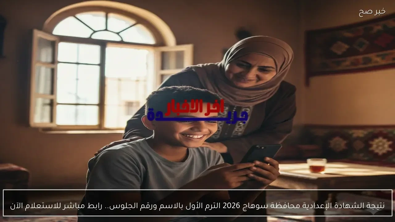 نتائج الشهادة الإعدادية لمحافظة سوهاج 2026 للفصل الدراسي الأول.. استعلم بالاسم ورقم الجلوس عبر الرابط المباشر