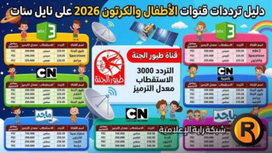 تحديث تردد قناة طيور الجنة وباقي قنوات الأطفال والكرتون 2026 على نايل سات – الأرقام الجديدة لمتابعة محتوى طفلك بسهولة