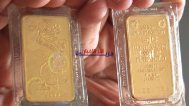 تراجع حاد في سعر الذهب لـSJC يقترب من خسارة 25 مليون دونغ للأونصة وسط انخفاض بمليونين في فيتنام