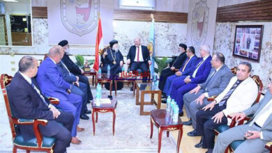 وفد قساوسة يزور جامعة سوهاج لتهنئة الطلاب بعيد الفطر المبارك