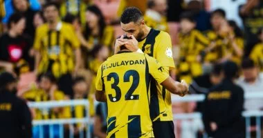 الاتحاد يتفوق على الخلود بهدف النصيري وعوار يهدر ركلة جزاء في الشوط الأول